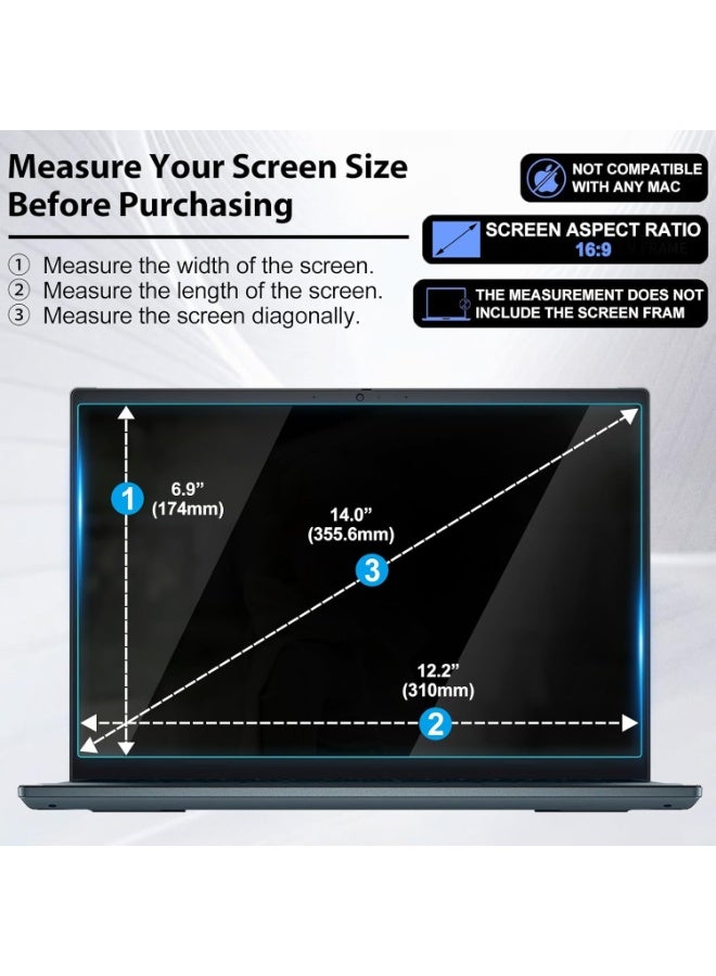 1 Pack 16:9 14 Inch Laptop Screen Protector Anti Glare Blue Light Blocking Laptop Touchscreen,Compatible with Chromebook Lenovo Slim Yoga Thinkpad Dell latitude ASUS Acer Samsung HP x360 Pavilion 14a Screen Protector Blue Light for Eyes Protection - Image 5